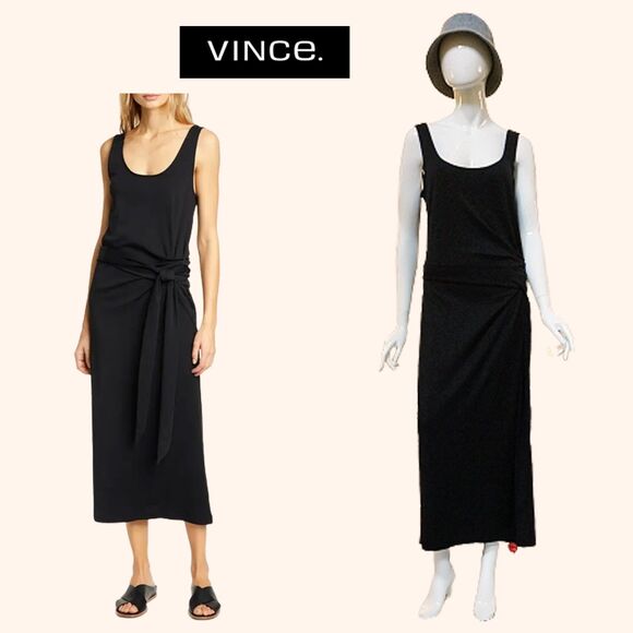 VINCE NEW Minimalist Scoop Neck Ribbed Knit Sleeveless Tank